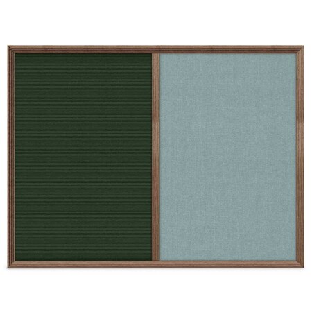United Visual Products Enclosed Corkboard, 1 Door, 72"x36", 4" Fra UV3425-BLACK-CORK